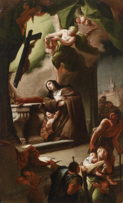Die Vision der heiligen Elisabeth von Thüringen von Paul Troger